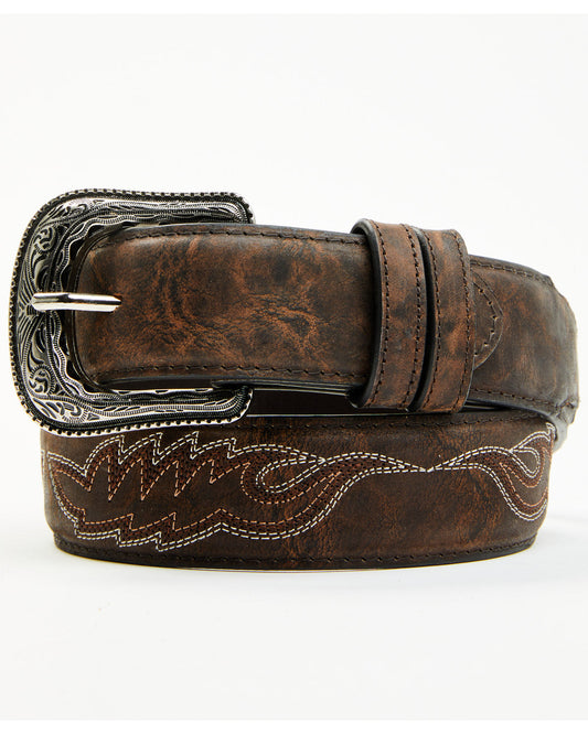 Men's Brooks Stitched Leather Belt