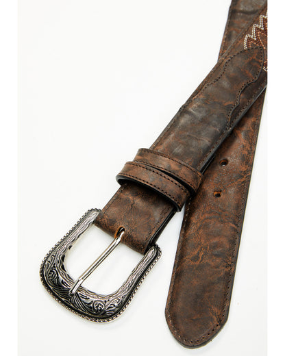 Men's Brooks Stitched Leather Belt