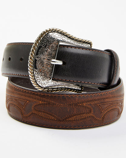 Men's Two-Toned Concho Accent Belt