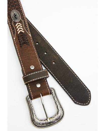 Men's Southwestern Concho Belt With Lace Detail