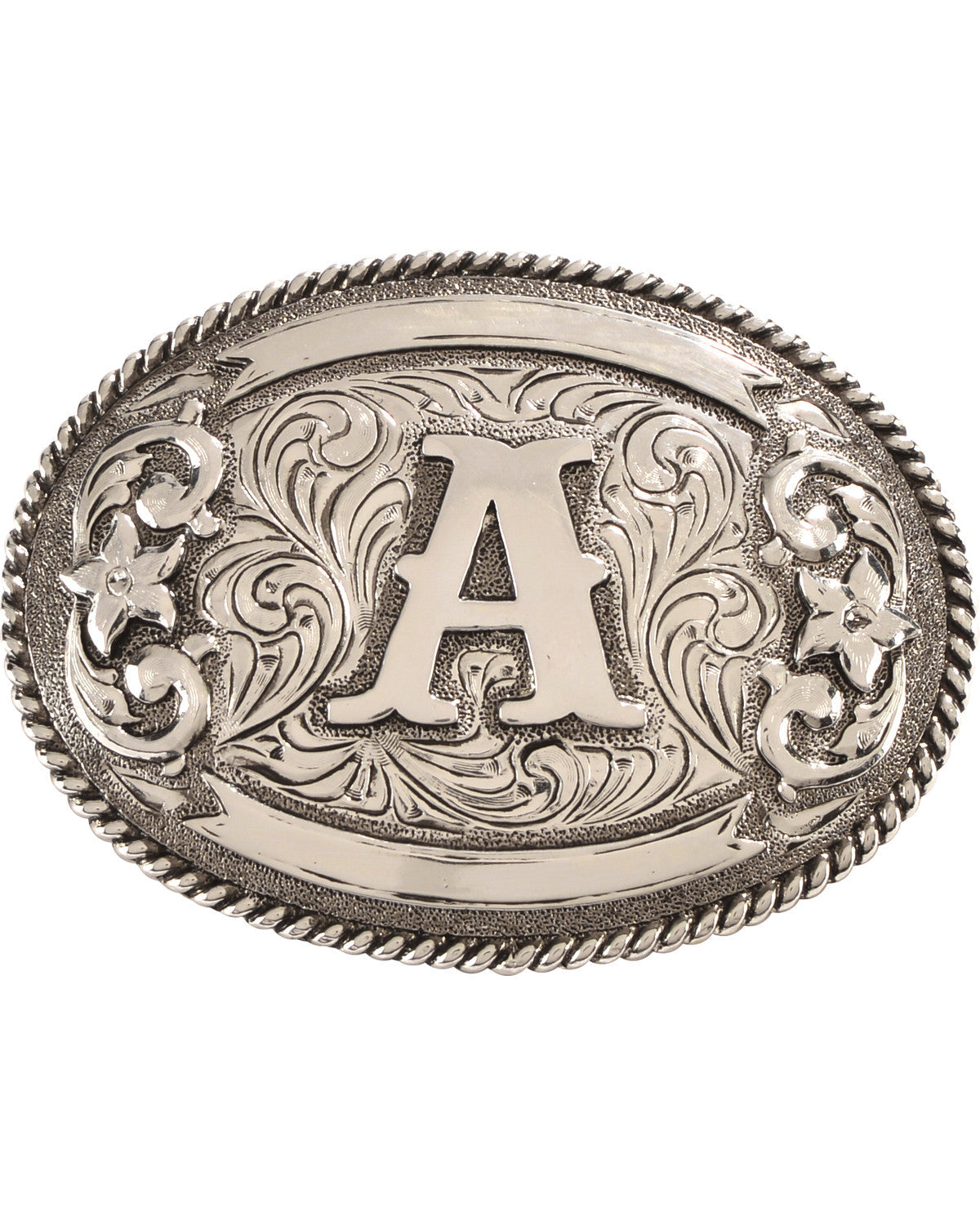 Oval Letter A Initial Belt Buckle