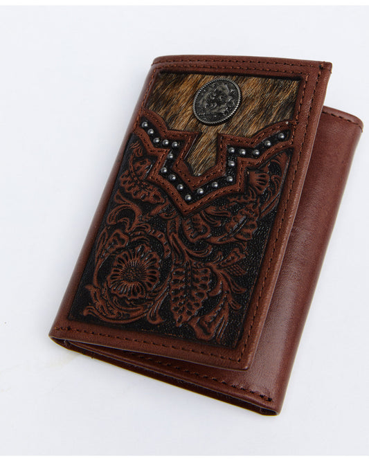 Men's Hair-On Trifold Wallet
