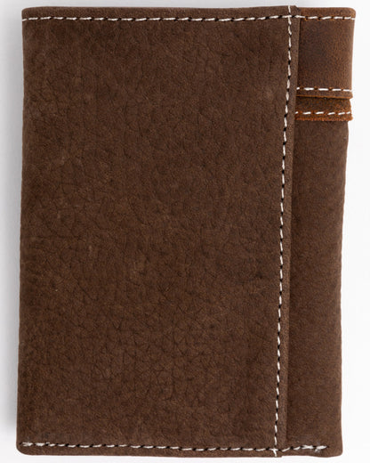 Men's Boot Stitch Longhorn Tri-Fold Leather Wallet