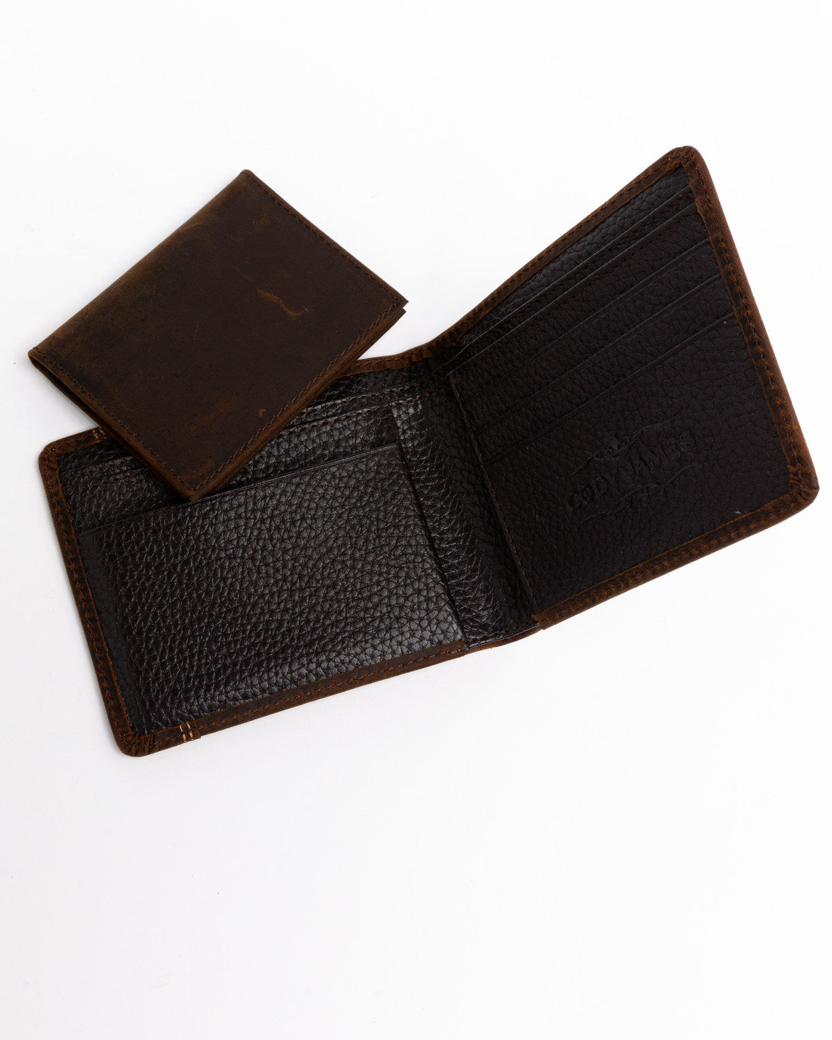 Men's Boot Stitch Bi-Fold Leather Wallet