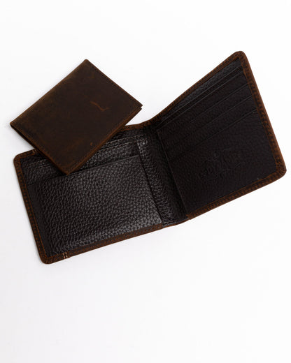 Men's Boot Stitch Bi-Fold Leather Wallet