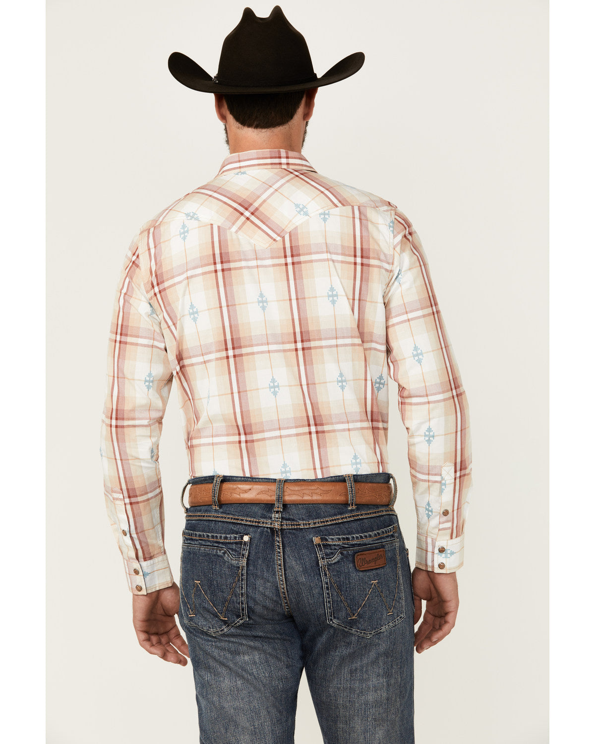 Men's Samba Plaid Print Long Sleeve Snap Western Shirt