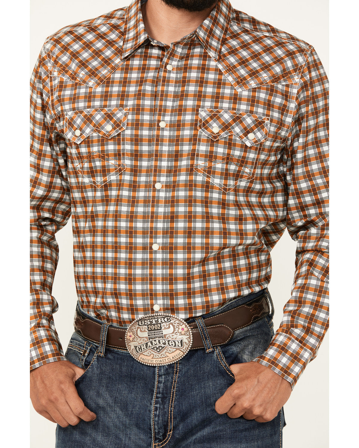 Men's Reverent Plaid Print Long Sleeve Snap Western Shirt