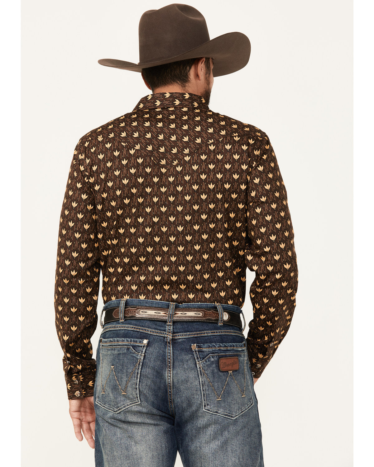 Men's Reign In Striped Print Long Sleeve Snap Western Shirt