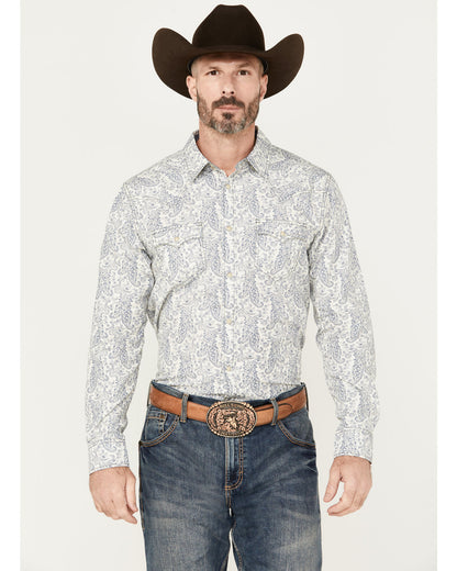 Men's Dagget Paisley Print Long Sleeve Snap Western Shirt