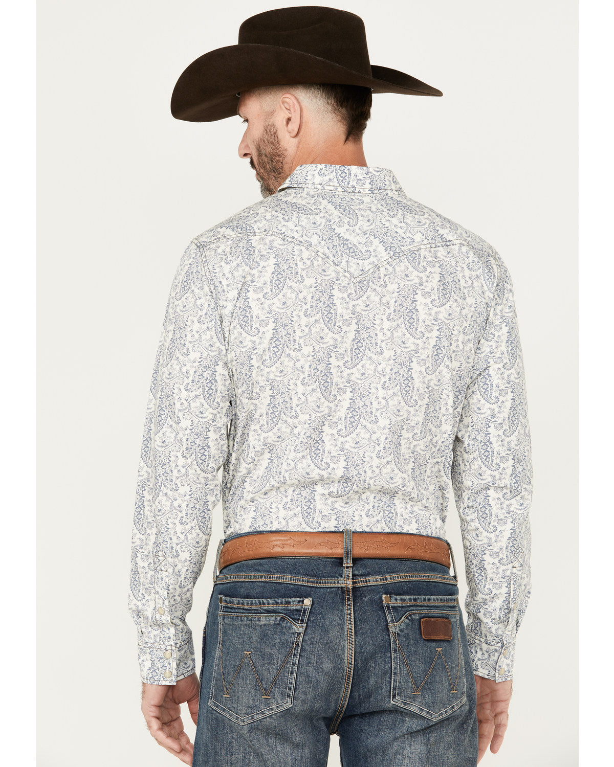 Men's Dagget Paisley Print Long Sleeve Snap Western Shirt