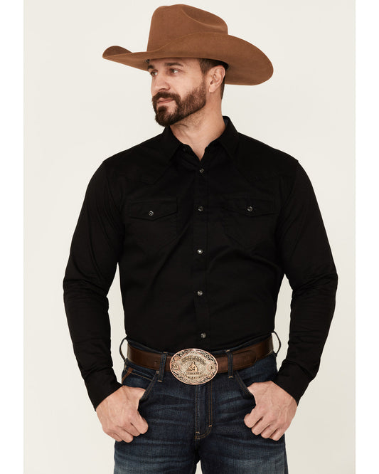 Men's Solid Treadstone Long Sleeve Pearl Snap Western Shirt