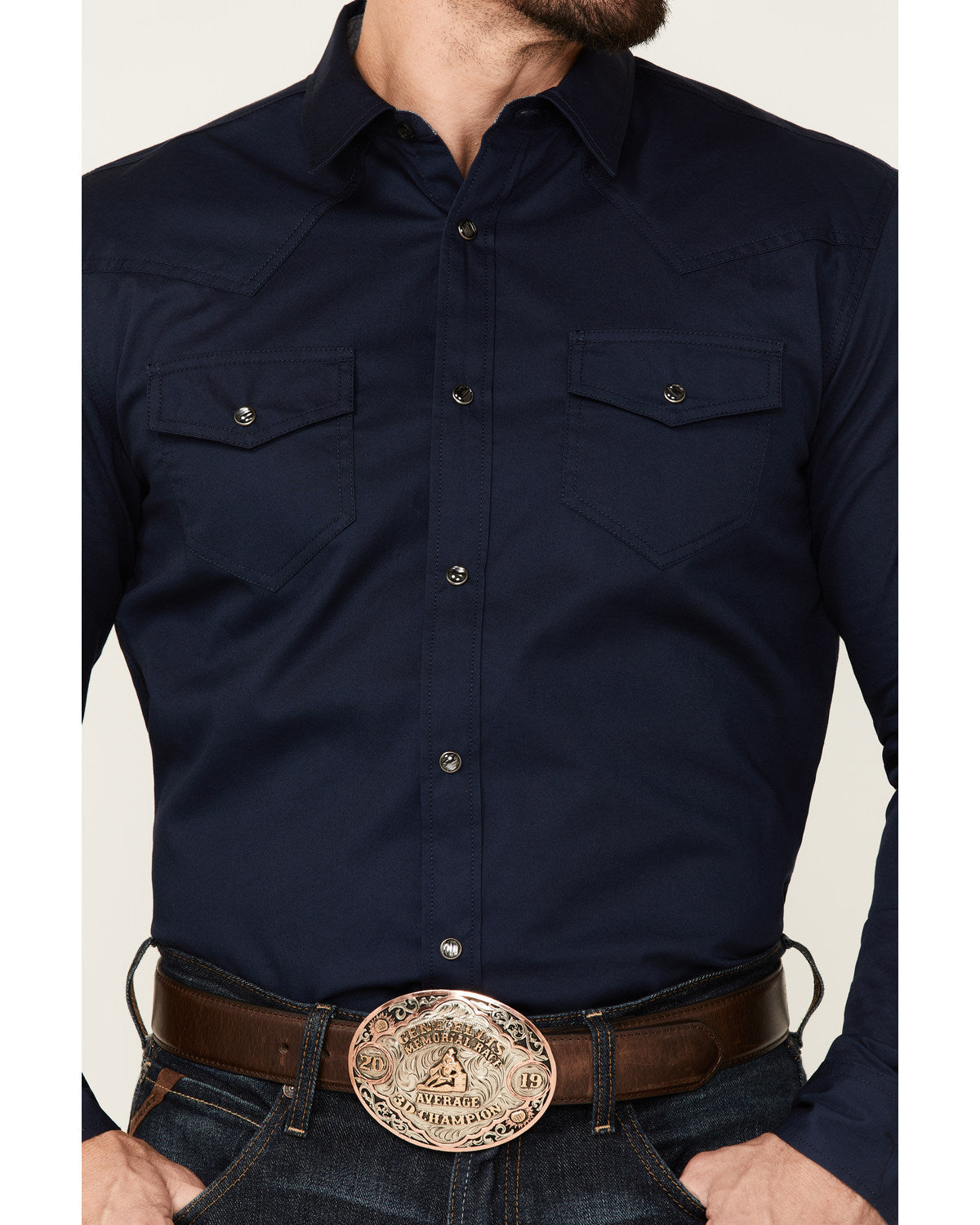 Men's Solid Treadstone Long Sleeve Pearl Snap Western Shirt