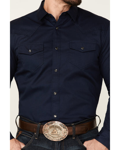Men's Solid Treadstone Long Sleeve Pearl Snap Western Shirt