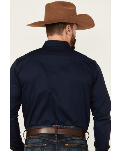 Men's Solid Treadstone Long Sleeve Pearl Snap Western Shirt