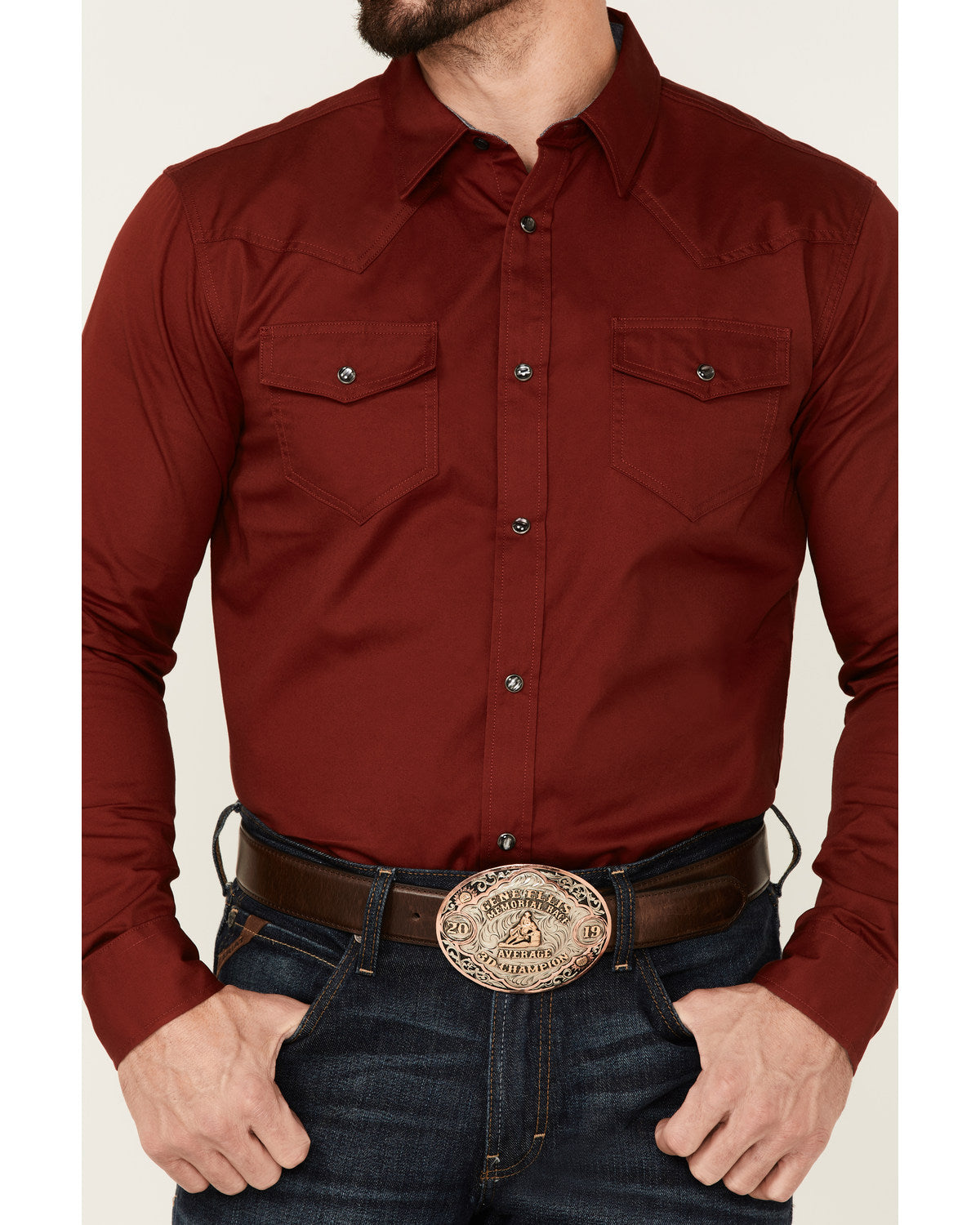 Men's Solid Treadstone Long Sleeve Pearl Snap Western Shirt