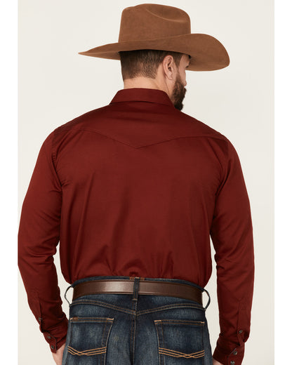 Men's Solid Treadstone Long Sleeve Pearl Snap Western Shirt