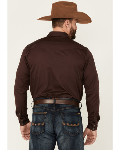 Men's Solid Treadstone Long Sleeve Pearl Snap Western Shirt