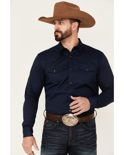 Men's Solid Treadstone Long Sleeve Pearl Snap Western Shirt