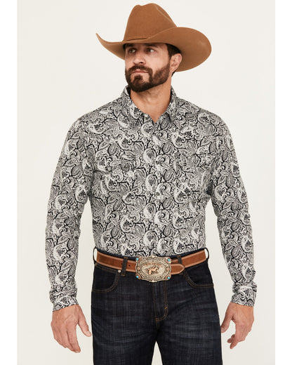 Men's Mamba Paisley Print Long Sleeve Western Snap Shirt