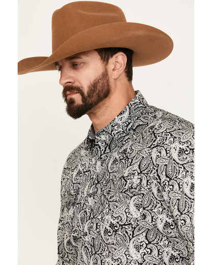 Men's Mamba Paisley Print Long Sleeve Western Snap Shirt