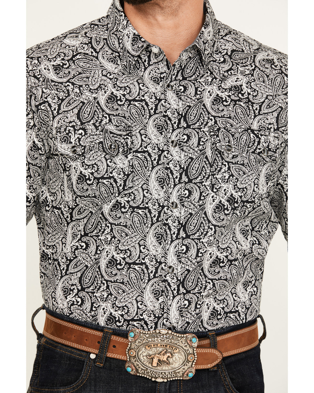 Men's Mamba Paisley Print Long Sleeve Western Snap Shirt