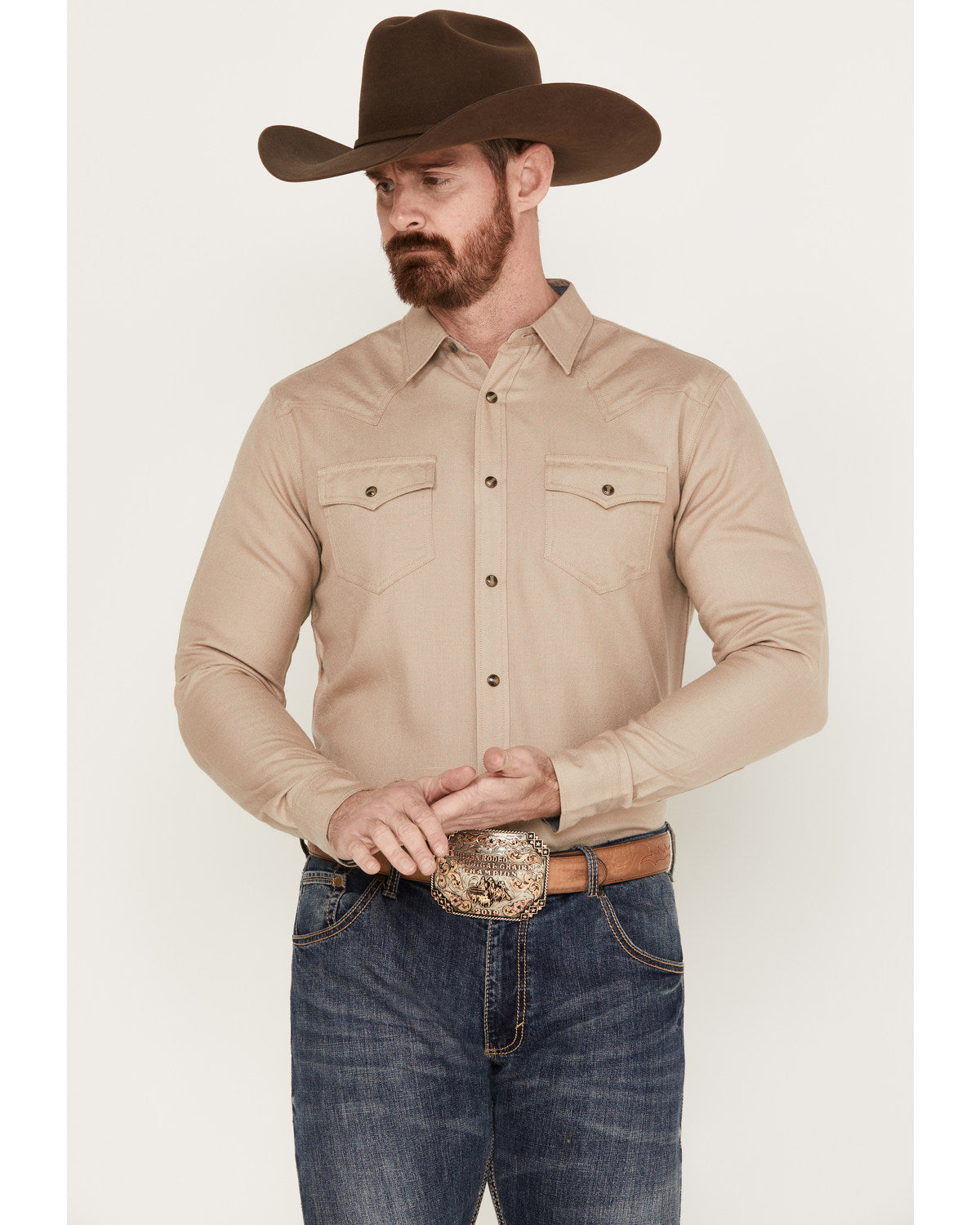 Men's Wooly Mammoth Western Long Sleeve Shirt
