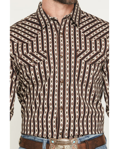 Men's Cowboys Legacy Southwestern Striped Long Sleeve Snap
