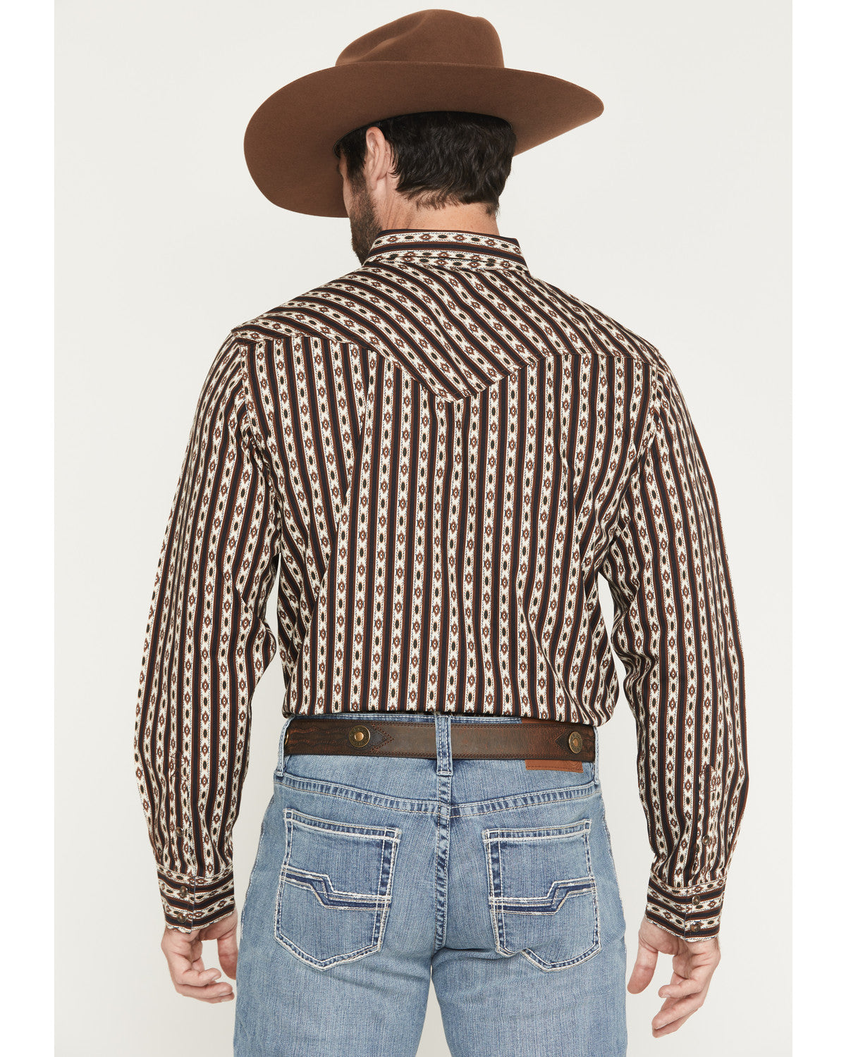 Men's Cowboys Legacy Southwestern Striped Long Sleeve Snap