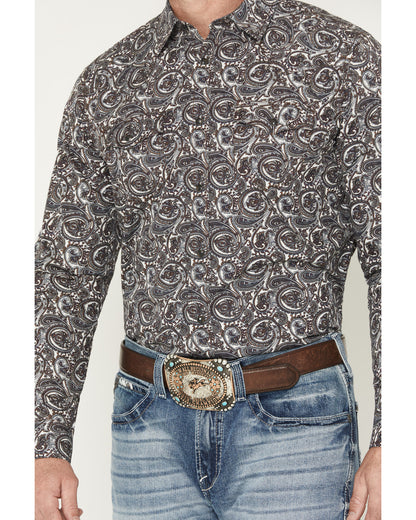 Men's Mountain Ranger Paisley Print Long Sleeve Snap Wester