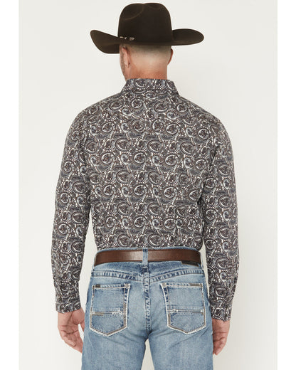 Men's Mountain Ranger Paisley Print Long Sleeve Snap Wester