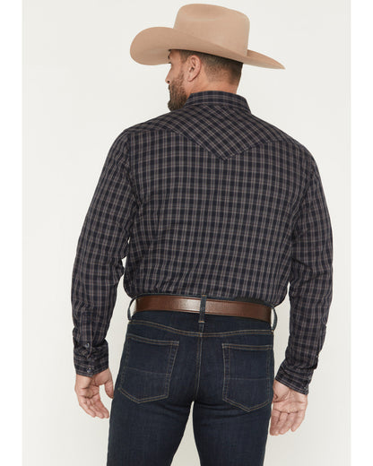 Men's Redstone Ranch Plaid Print Long Sleeve Snap Western S