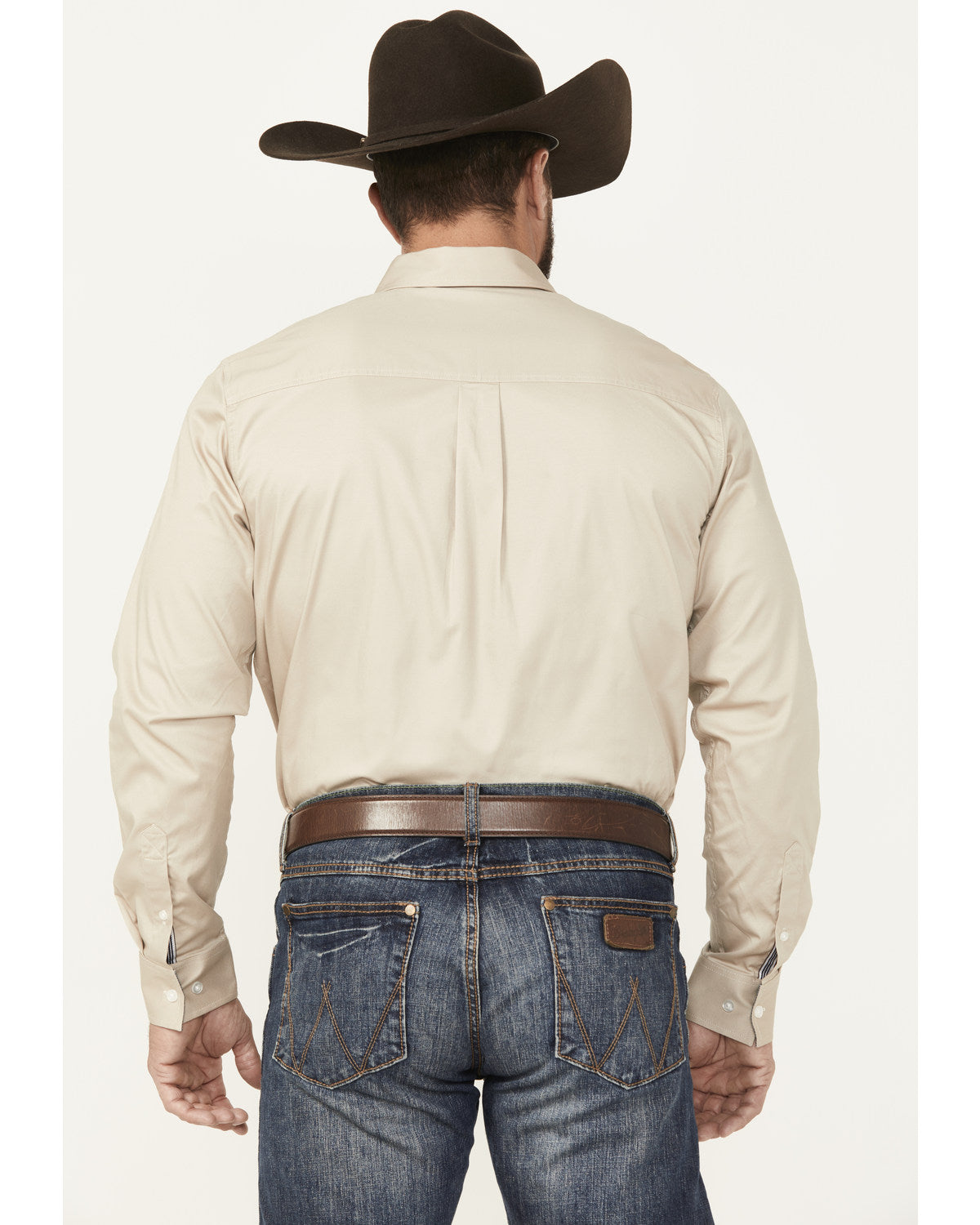Men's Basic Twill Long Sleeve Button-Down Performance Weste