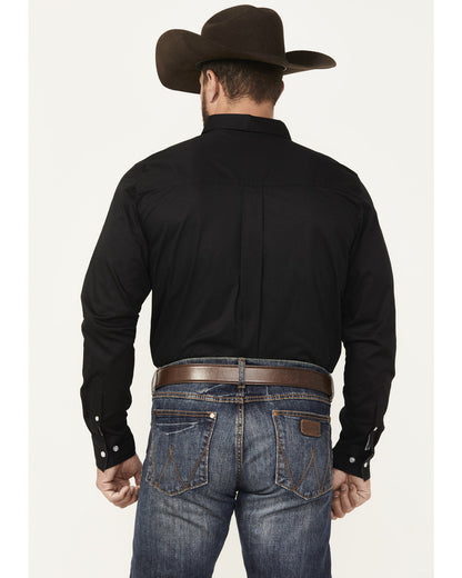 Men's Basic Twill Long Sleeve Button-Down Performance Weste
