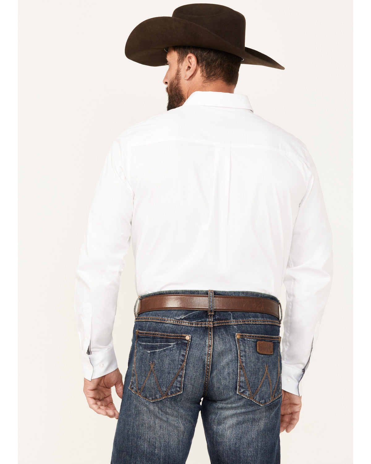 Men's Basic Twill Long Sleeve Button-Down Performance Weste