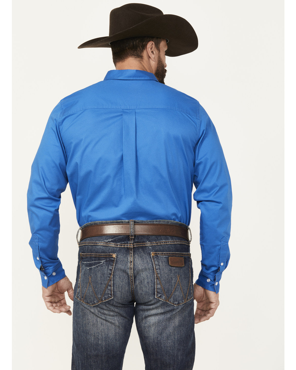 Men's Basic Twill Long Sleeve Button-Down Performance Weste