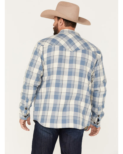 Men's Oregon Trail Plaid Button-Down Bonded Western Flannel