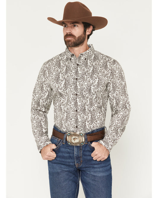 Men's Dagget 2.0 Paisley Print Long Sleeve Button-Down Stre