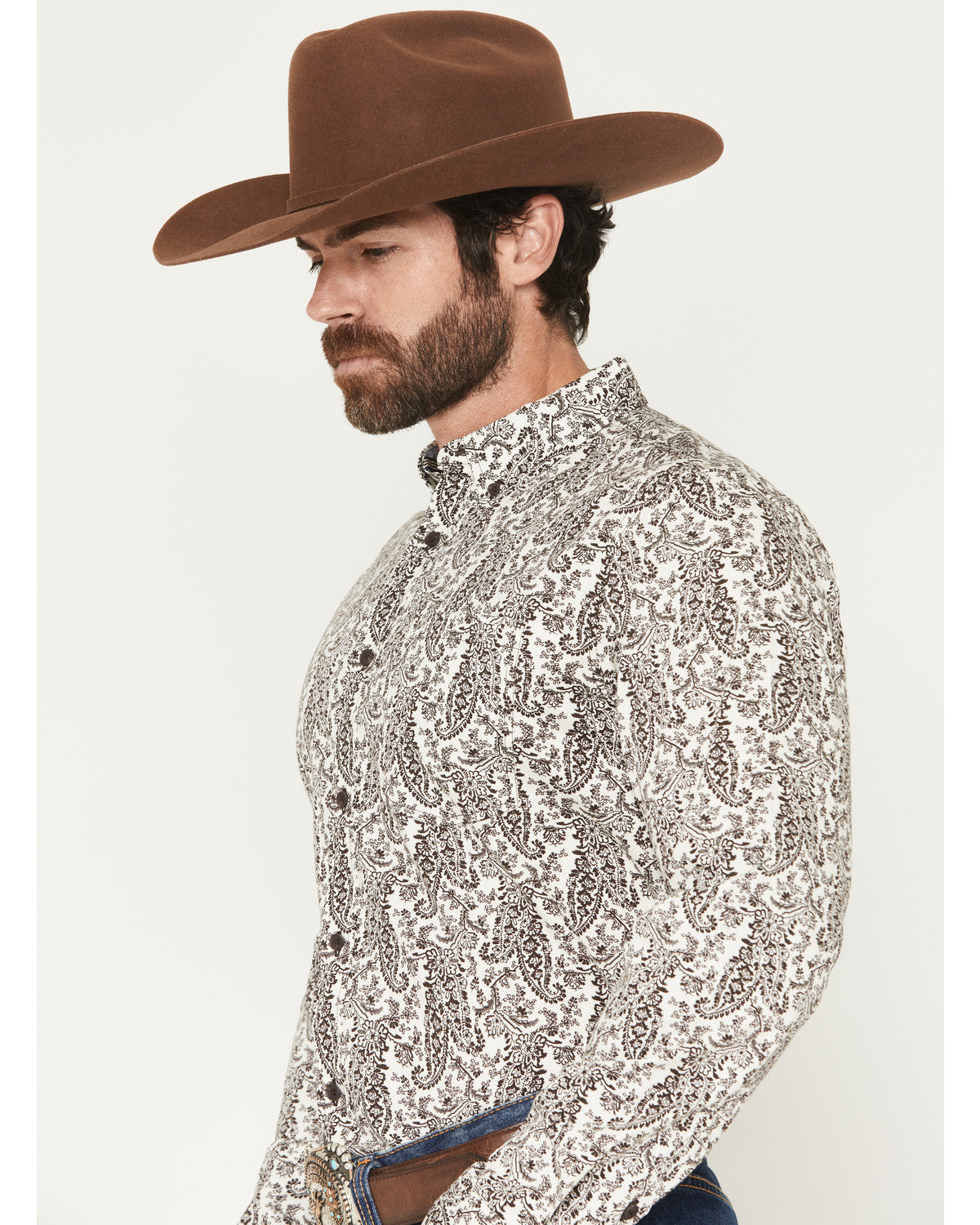 Men's Dagget 2.0 Paisley Print Long Sleeve Button-Down Stre