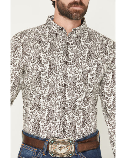 Men's Dagget 2.0 Paisley Print Long Sleeve Button-Down Stre