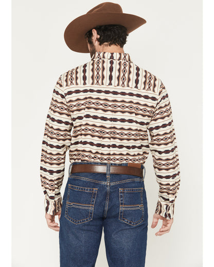 Men's Maverick Southwestern Print Long Sleeve Button-Down S