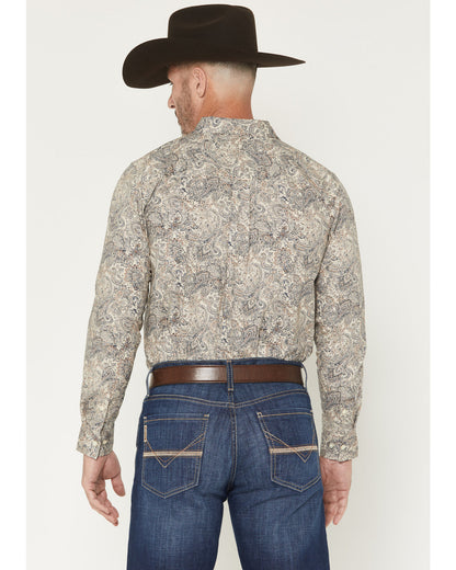 Men's Neverland Paisley Print Long Sleeve Button-Down Stret