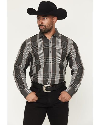 Black 1978® Men's Ace Plaid Print Long Sleeve Button-Down W