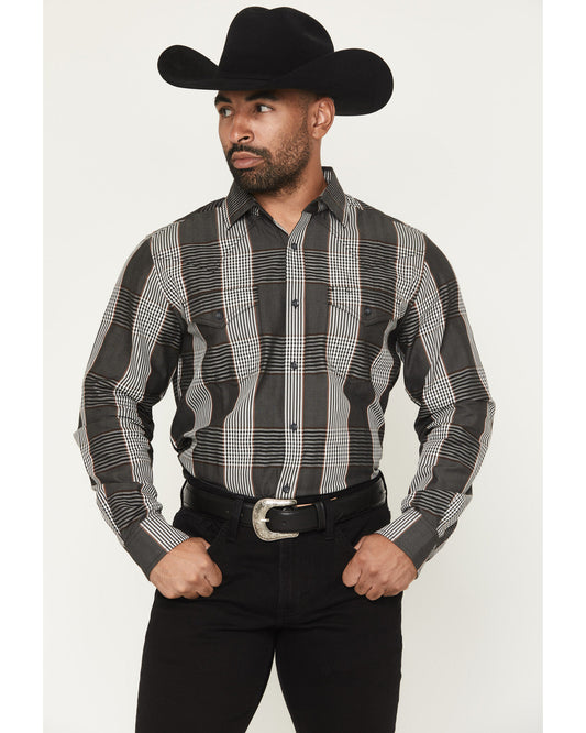 Black 1978® Men's Ace Plaid Print Long Sleeve Button-Down W