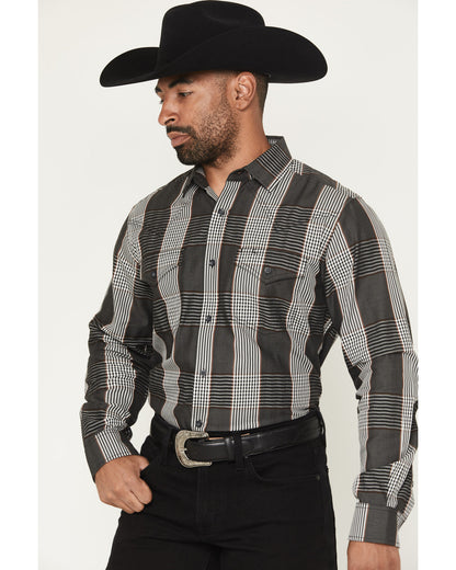 Black 1978® Men's Ace Plaid Print Long Sleeve Button-Down W