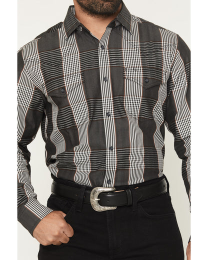 Black 1978® Men's Ace Plaid Print Long Sleeve Button-Down W