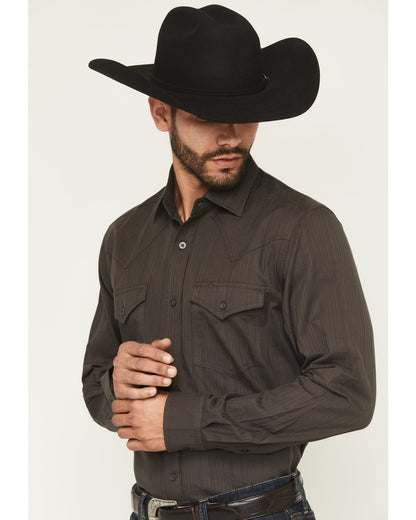 Black 1978® Men's Cluny Tonal Striped Long Sleeve Button-Do