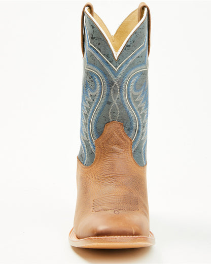 Men's Rover Blue Western Boots - Broad Square Toe