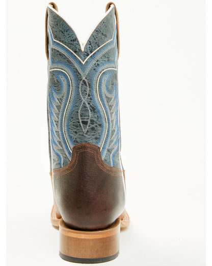 Men's Rover Blue Western Boots - Broad Square Toe