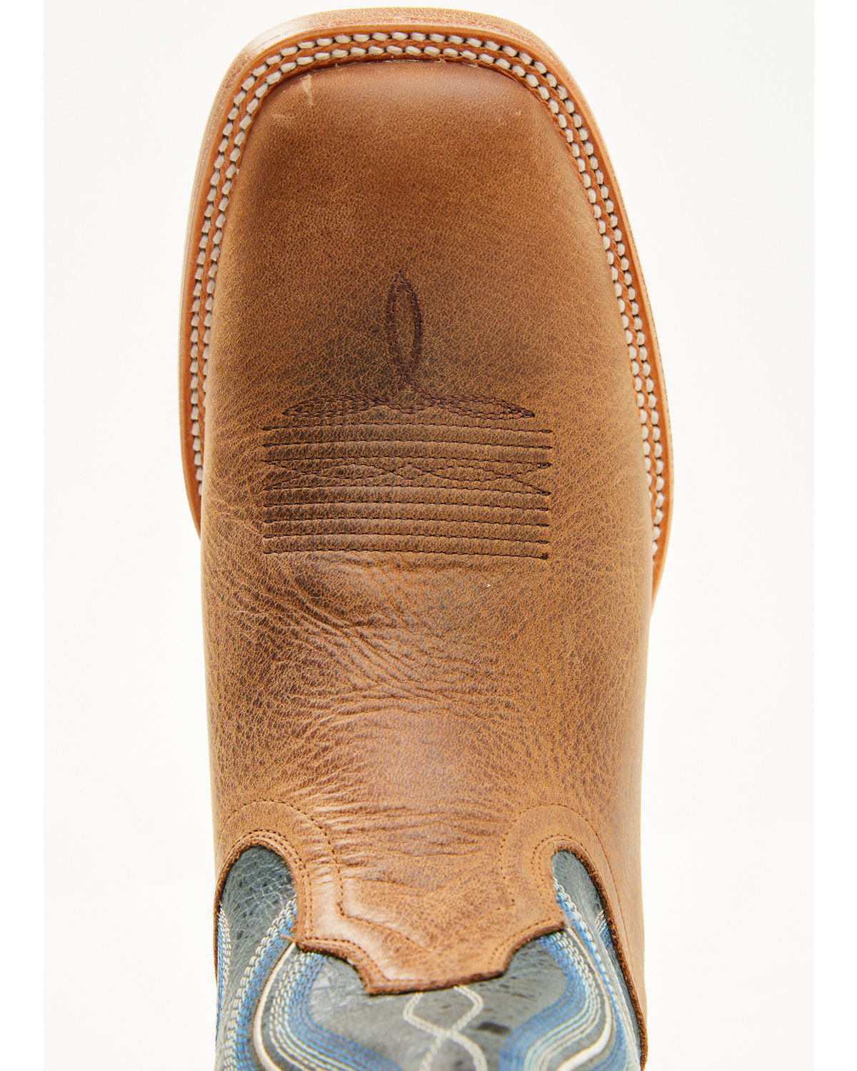 Men's Rover Blue Western Boots - Broad Square Toe