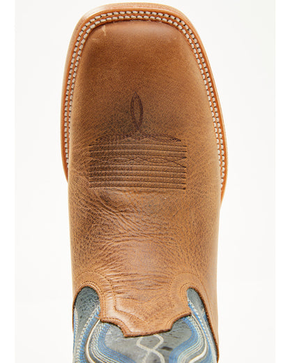 Men's Rover Blue Western Boots - Broad Square Toe